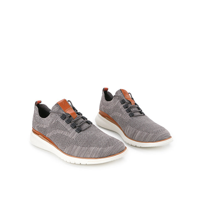 Hush Puppies Sepatu Sneaker Pria Advance Knit Laceup In Dark Grey Knit