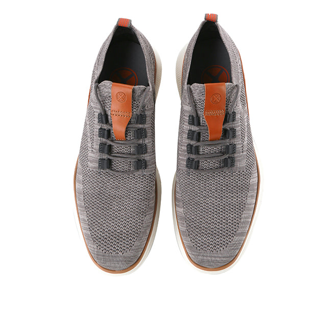 Hush Puppies Sepatu Sneaker Pria Advance Knit Laceup In Dark Grey Knit