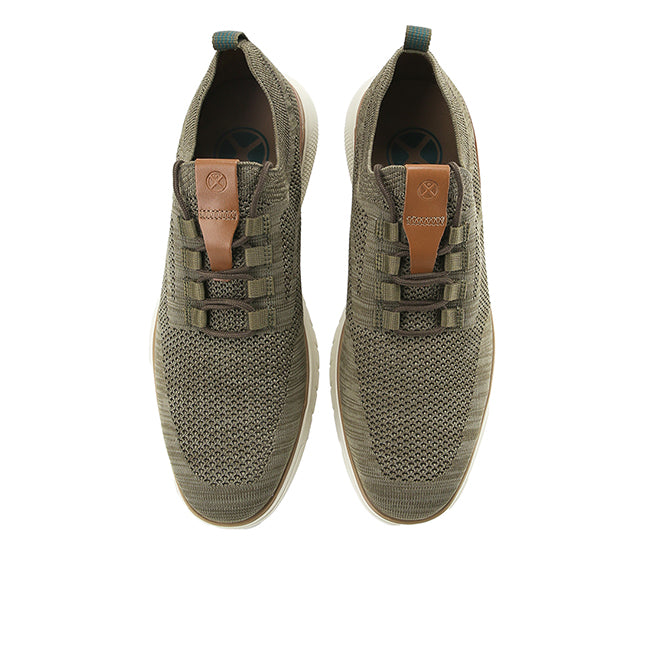 Hush Puppies Sepatu Pria Lace Up Advance Knit Laceup In Olive