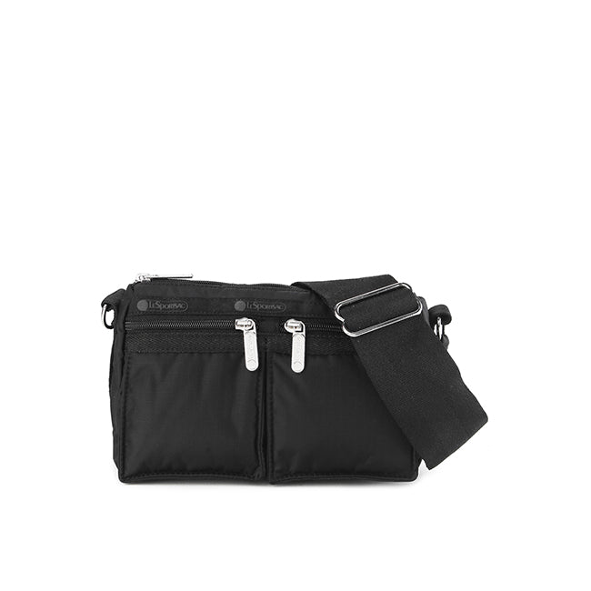 LeSportsac Tas Unisex Crossbody E/W Double Pocket Bag In Recycled Black
