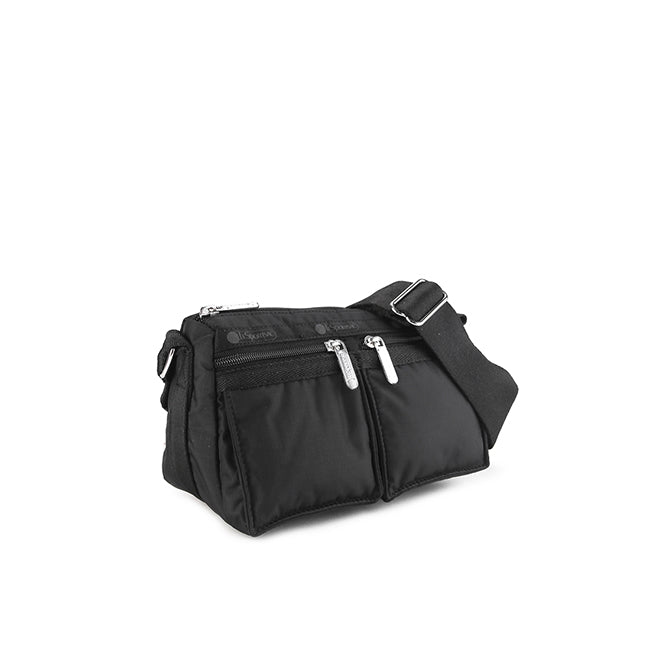 LeSportsac Tas Unisex Crossbody E/W Double Pocket Bag In Recycled Black