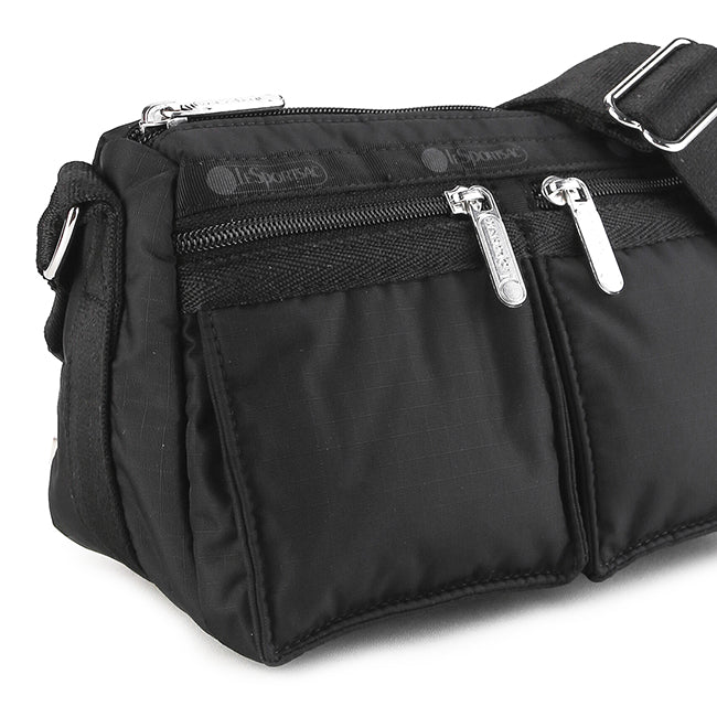 LeSportsac Tas Unisex Crossbody E/W Double Pocket Bag In Recycled Black