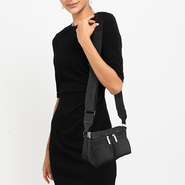LeSportsac Tas Unisex Crossbody E/W Double Pocket Bag In Recycled Black