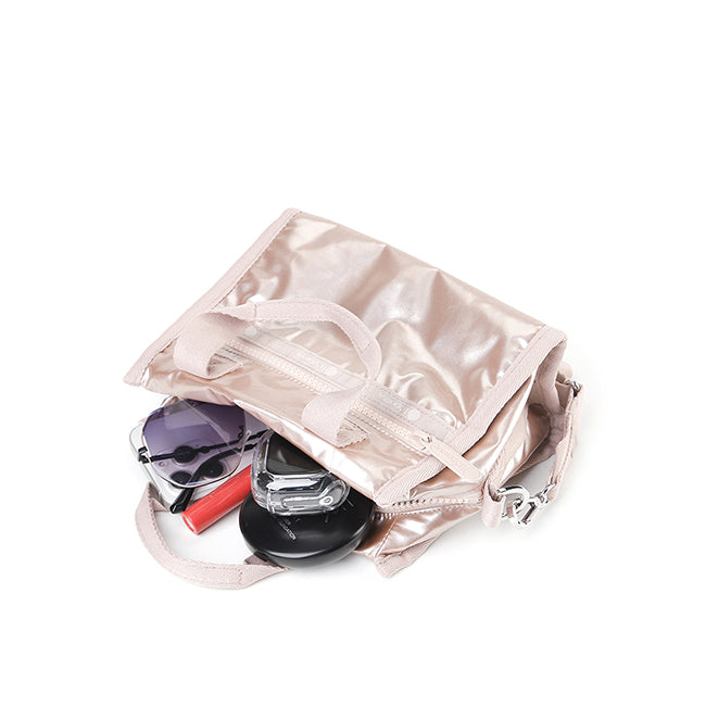 LeSportsac Unisex Bags E/W Shoulder Satchel In Rose Gold Shine
