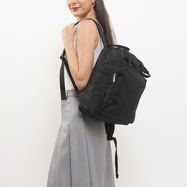LeSportsac Unisex Bags Medium E/W Backpack In Recycled Black