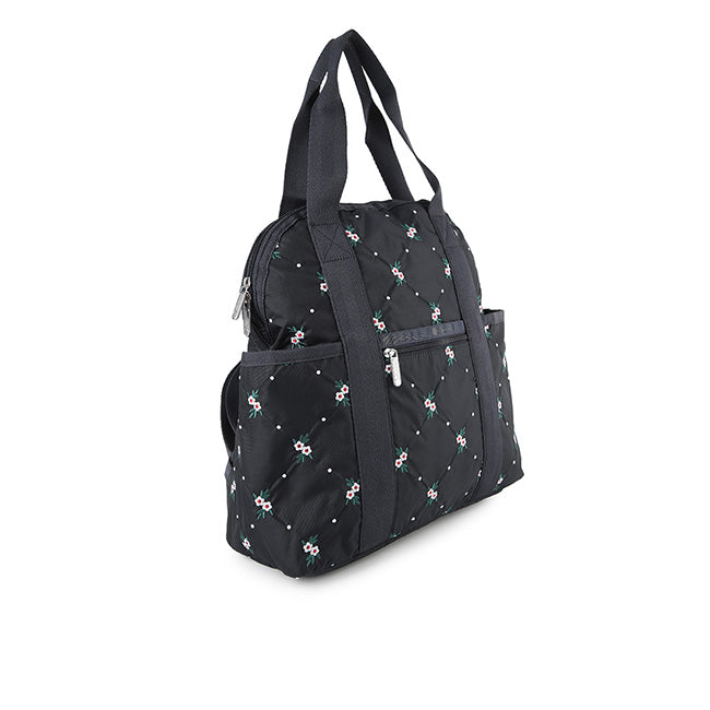 LeSportsac Unisex Bags Double Trouble Backpack In Floral Lattice Emb