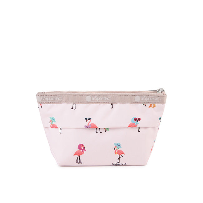 LeSportsac Unisex Pouch Small Sloan Cosmetic In Flamingo Party