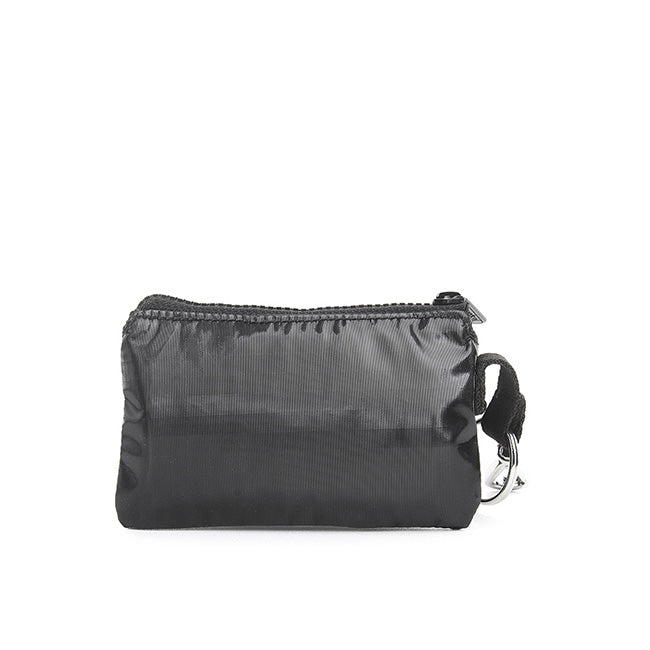 LeSportsac Unisex Wallet Zip Card Holder In Black Shine