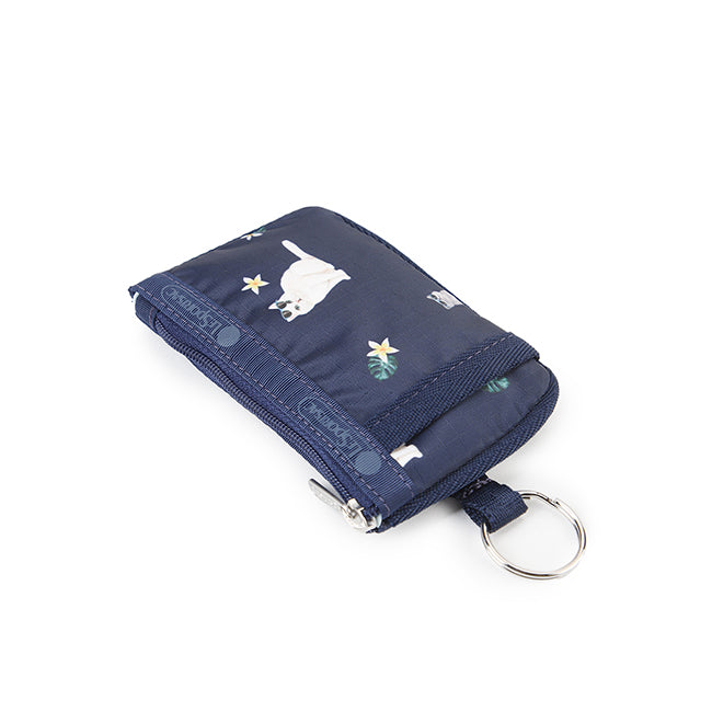 LeSportsac Unisex Wallet Key Card Holder In Tropical Meow Cat