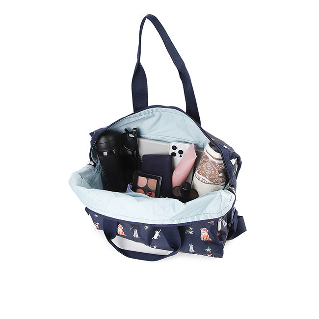 LeSportsac Unisex Bags Deluxe Med Weekender In Tropical Meow Cat