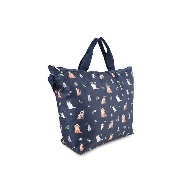 LeSportsac Unisex Bags Deluxe Easy Carry Tote In Tropical Meow Cat