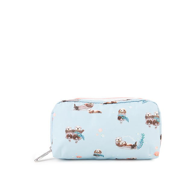 LeSportsac Unisex Pouch Rectangular Cosmetic In Floating Sea Otters