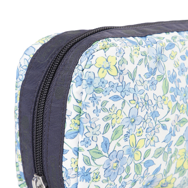 LeSportsac Unisex Pouch Rectangular Cosmetic In Tapestry Flower Blue