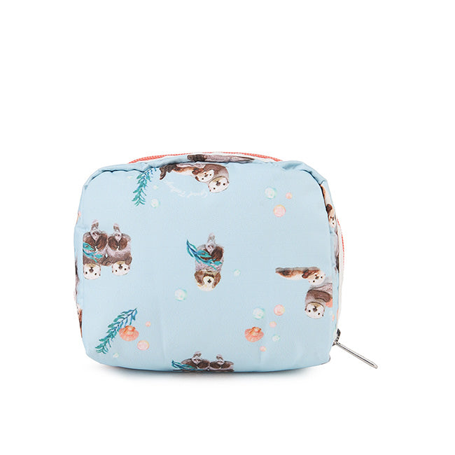 LeSportsac Unisex Pouch Square Cosmetic In Floating Sea Otters