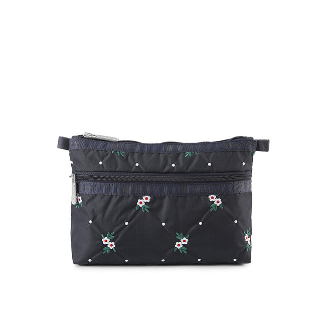 LeSportsac Unisex Pouch Cosmetic Clutch In Floral Lattice Emb