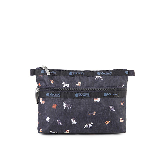 LeSportsac Unisex Pouch Cosmetic Clutch In Woof Wonderland