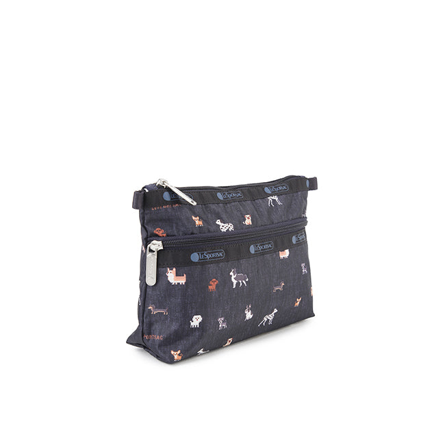LeSportsac Unisex Pouch Cosmetic Clutch In Woof Wonderland