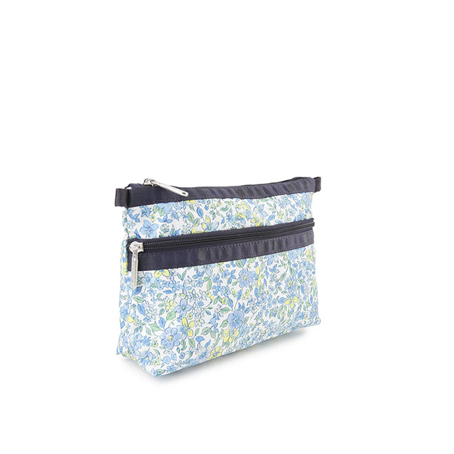 LeSportsac Unisex Pouch Cosmetic Clutch In Tapestry Flower Blue