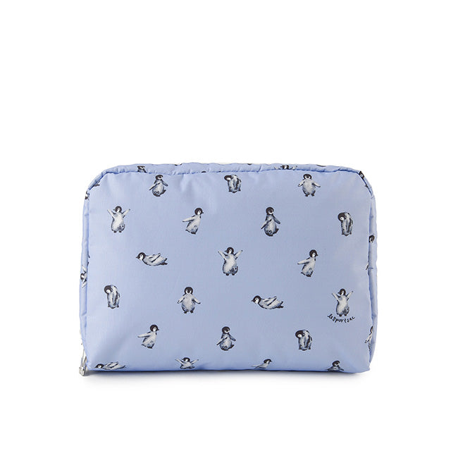 LeSportsac Unisex Pouch Xl Rectangular Cosmetic In Petite Penguins White