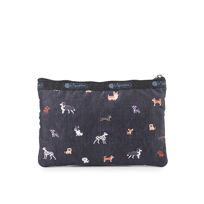 LeSportsac Unisex Pouch 3-Zip Cosmetic In Woof Wonderland