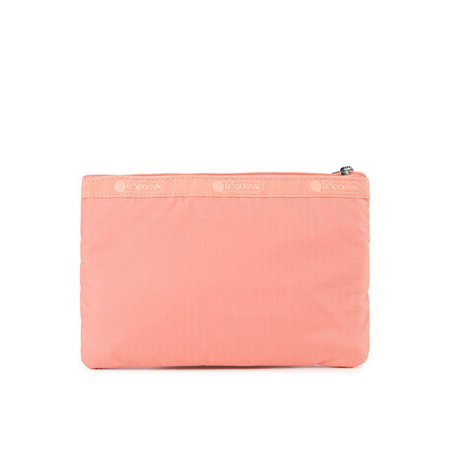 LeSportsac Unisex Pouch 3-Zip Cosmetic In Coral Punch