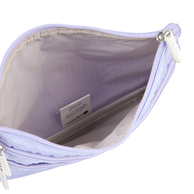 LeSportsac Unisex Pouch 3-Zip Cosmetic In Periwinkle Dream