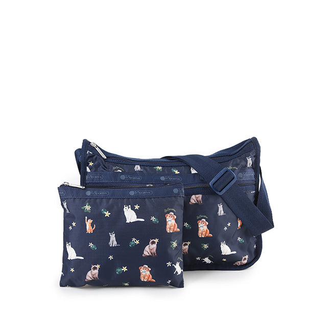 LeSportsac Unisex Deluxe Everyday Bag In Tropical Meow Cat