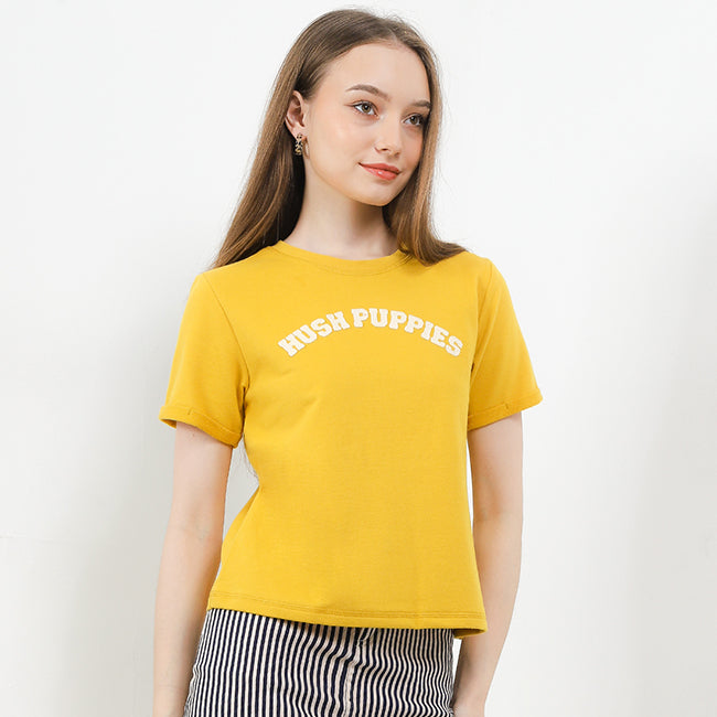 Hush Puppies Pakaian Wanita T Shirt Bsc Glena 2 In Mustard