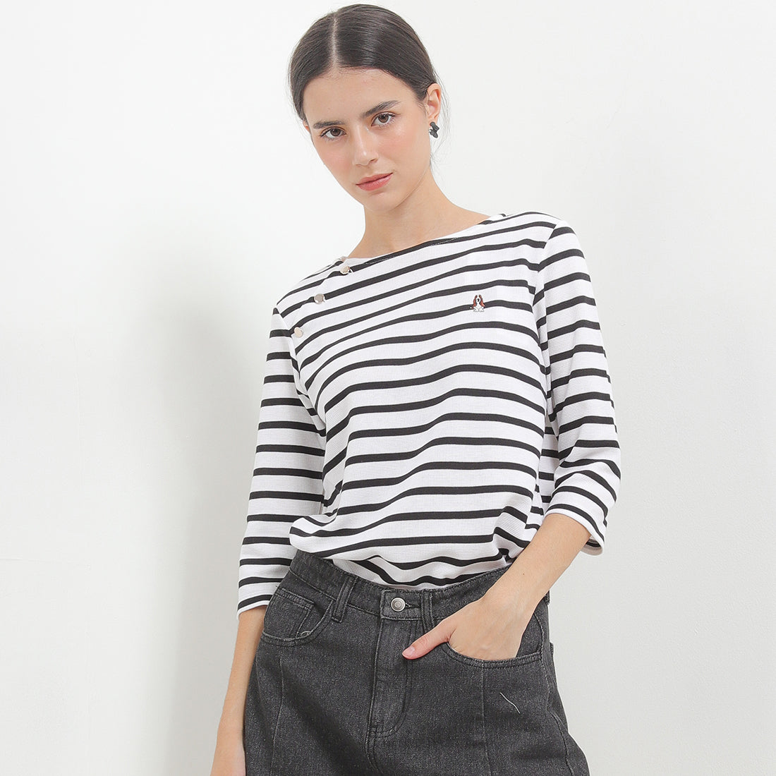 Hush Puppies Pakaian Wanita T Shirt Lilyana Boat In White