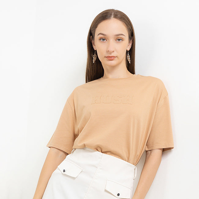 Hush Puppies Pakaian Wanita T Shirt Bsc Joaquin In Khaki