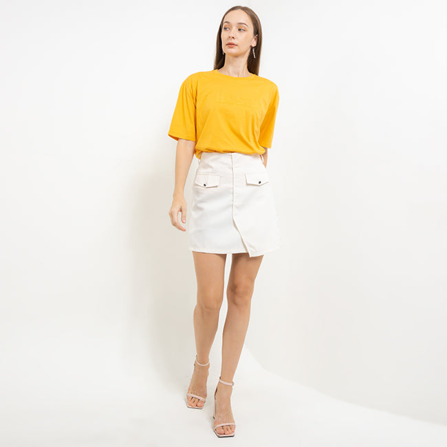 Hush Puppies Pakaian Wanita T Shirt Bsc Joaquin In Mustard