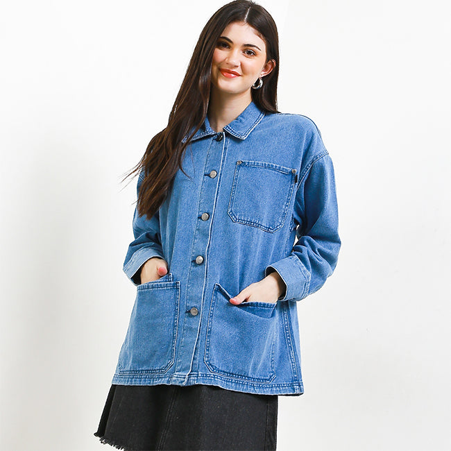 Hush Puppies Pakaian Denim Wanita Keoni In Medium Blue