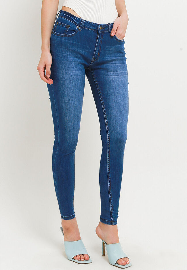 Hush Puppies Pakaian Denim Wanita Yara 4 In Medium Blue