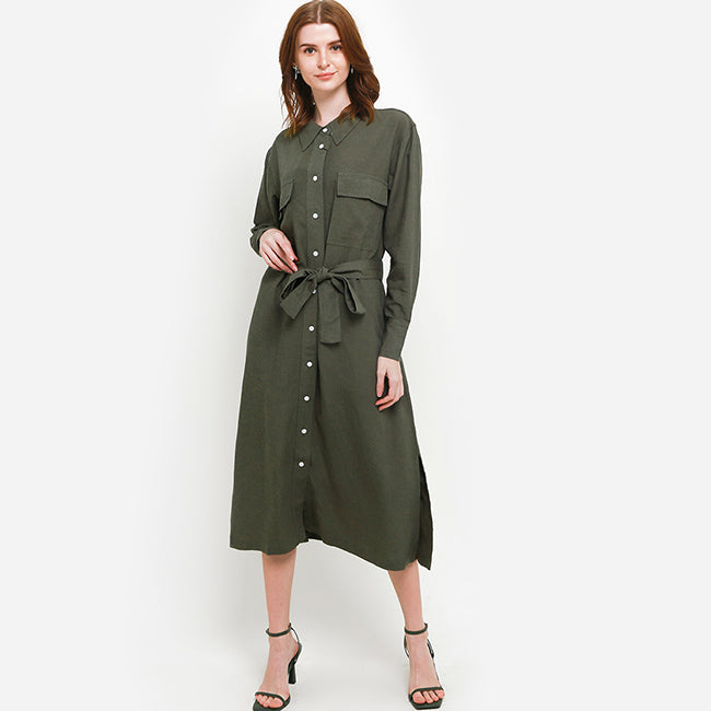 Hush Puppies Pakaian Dress Wanita Celina In Olive