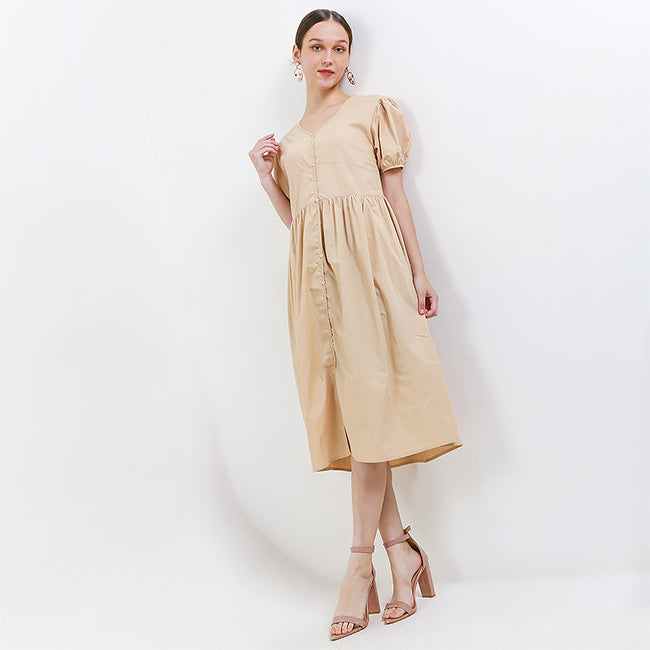 Hush Puppies Pakaian Dress Wanita Dc Emira In Khaki