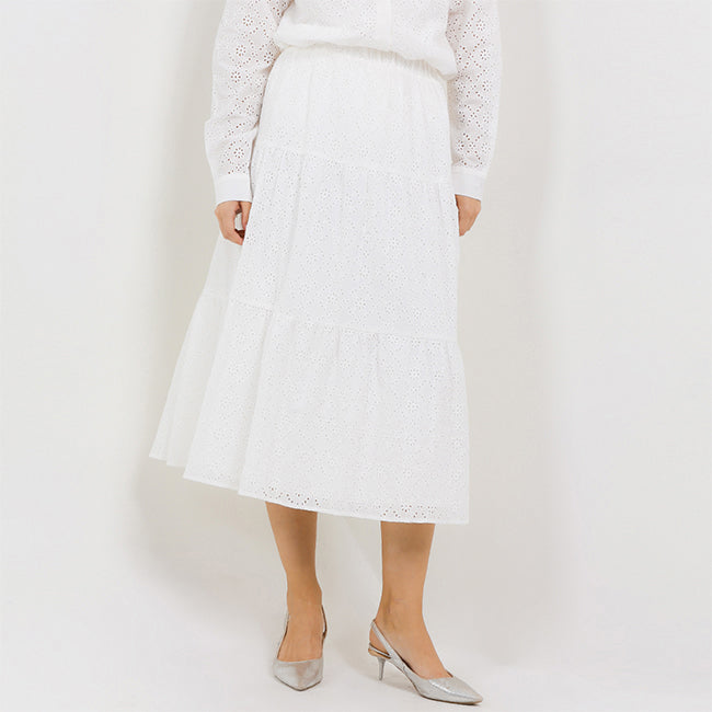 Hush Puppies Pakaian Wanita Linen Kemiri In White