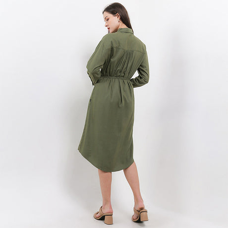 Hush Puppies Pakaian Wanita Dress Bohlani In Olive