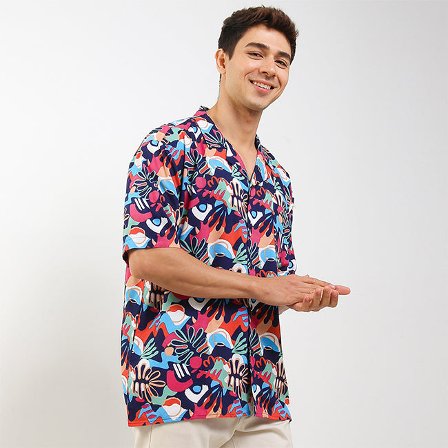 Hush Puppies Pakaian Kemeja Pria Sotcha In Navy