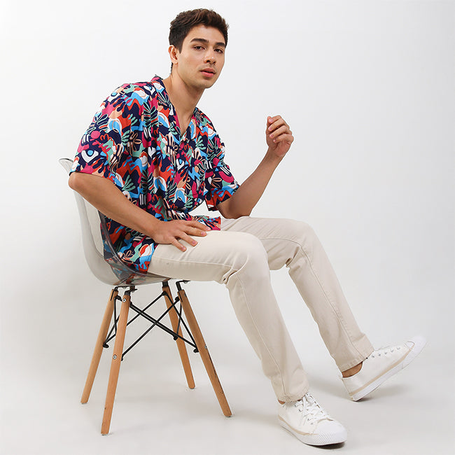 Hush Puppies Pakaian Kemeja Pria Sotcha In Navy