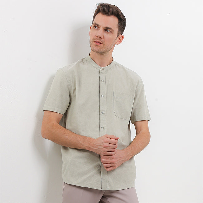Hush Puppies Pakaian Pria Shirt Bsc Stromboli In Sage