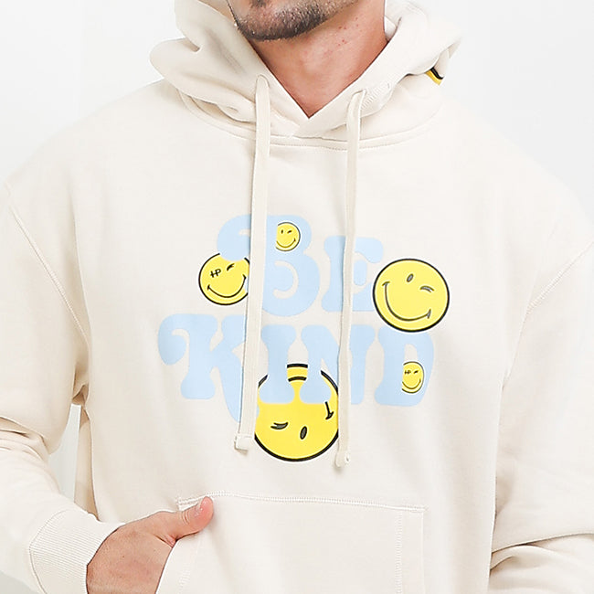 Hush Puppies Men Outerwear Be Kind X Smileyworld Hoodie In Cream