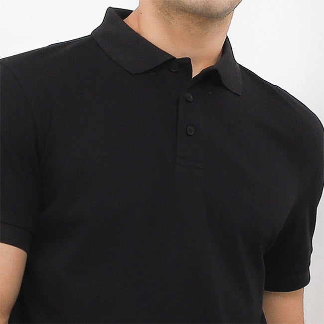 Hush Puppies Pakaian Pria Eleveted Class Polo In Black