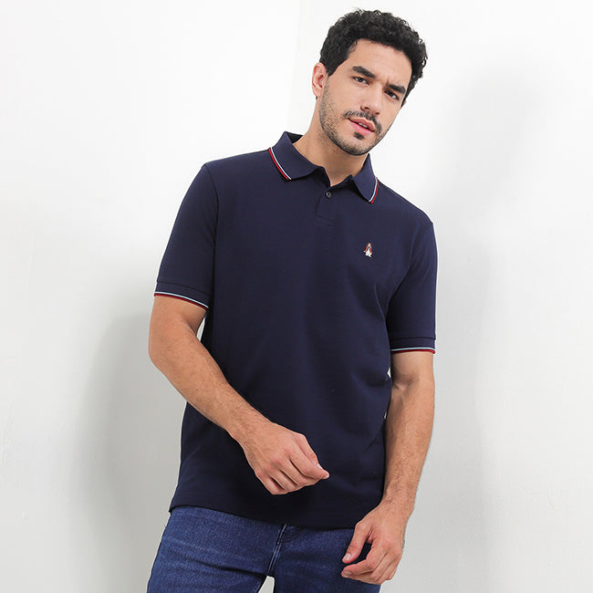 Hush Puppies Pakaian Pria Polo Cord 4 In Navy