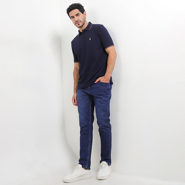 Hush Puppies Pakaian Pria Polo Cord 4 In Navy