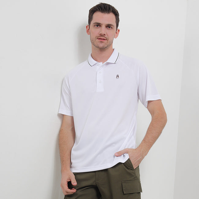 Hush Puppies Pakaian Pria Polo Kennedy In White