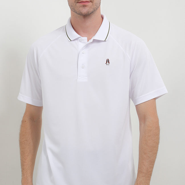 Hush Puppies Pakaian Pria Polo Kennedy In White