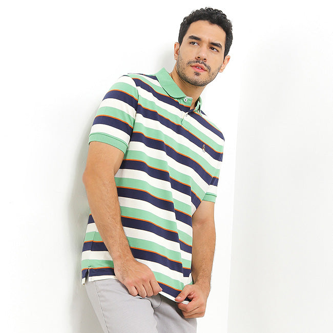 Hush Puppies Pakaian Pria Polo Kenji In Green/Beige