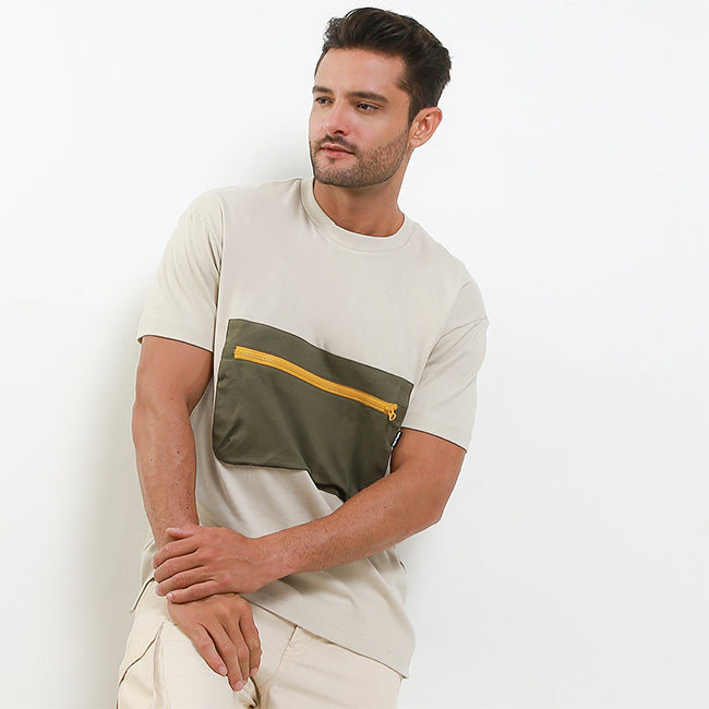 Hush Puppies Pakaian Kaos Pria Sistema In Beige