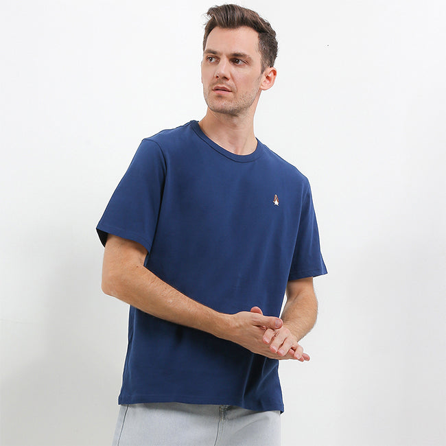 Hush Puppies Pakaian Pria T Shirt Bsc Sandwich In Navy