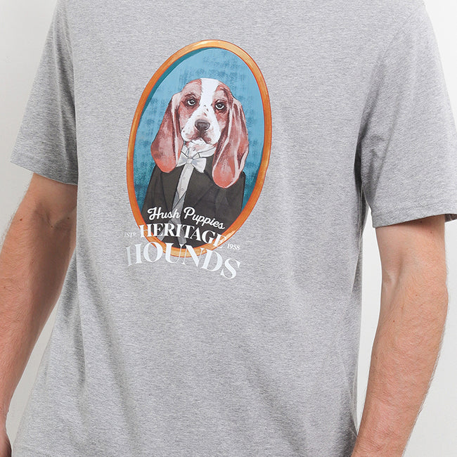 Hush Puppies Pakaian Pria T Shirt Hh Bronn In Gray